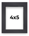 4x5 Shadow Box Frame Contemporary Black Finish | 1'' Depth of Usable Space| Interior Size 4x5 or 5x4 in| UV Resistant Acrylic, A