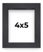 4x5 Shadow Box Frame Contemporary Black Finish | 1'' Depth of Usable Space| Interior Size 4x5 or 5x4 in| UV Resistant Acrylic, A