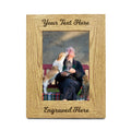 EDSG Personalized 5x7 Picture Frame Photo Frame Laser Engraved Wood Frame Custom Any Text Gift for Wedding Grandpa Grandma Thank