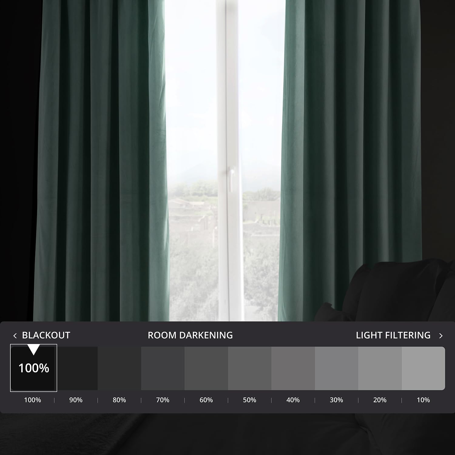 Hpd Half Price Drapes Signature Velvet Thermal Blackout Curtains For Living Room 120 Inch Long (1 Panel) Rod Pocket Insulated Blackout Curtains For Bedroom Window Curtains, 50W X 120L, Aqua Mist