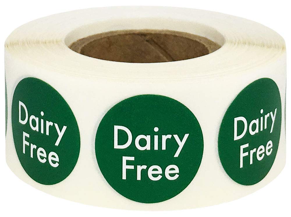 Dairy Free Food Rotation Labels 0.75 Inch Round Circle Dots 500 Adhesive Stickers