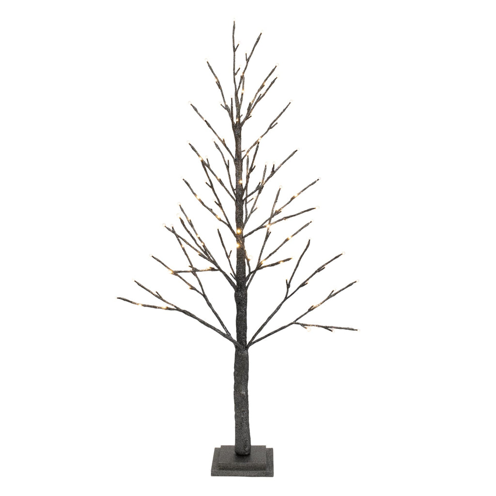 Melrose Paper 114 Led Lights Twig Christmas Tree, 4-Foot Height, Black, Holiday Season Decoration