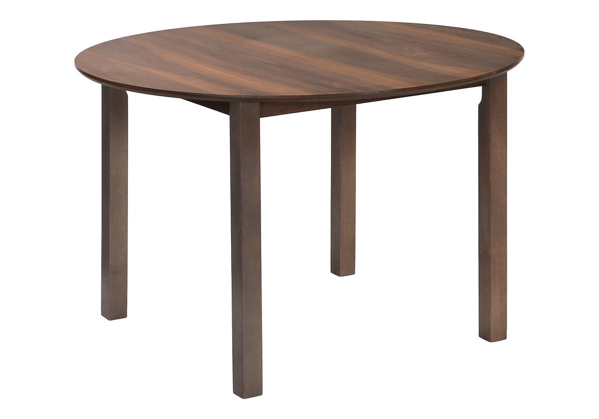 Monarch Specialties I 1316 Dining Table, 48' Round, Small, Kitchen, Dining Room, Veneer, Wood Legs, Brown, Transitional