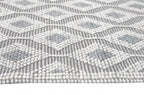 HomeRoots Ivory/Grey PET Yarn 5’ x 7’ Ivory Gray Diamond Trellis Modern Area Rug
