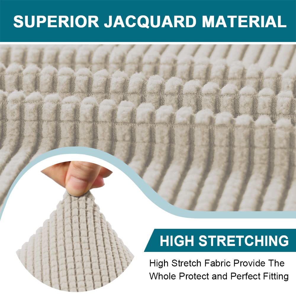 Turquoize 3 Piece T Cushion Loveseat Slipcovers Sofa Cover For 2 Cushion Couch Cover Washable Sofa Slip Cover Furniture Covers With 2 Individual T Cushion Seat Covers(2 Cushion Loveseat, Island Fossi)