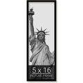 wallsthatspeak 5x16 Black Picture Frame for Puzzles Posters Photos or Artwork