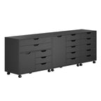 Winsome Wood Halifax 3-Pc Storage Cabinet Set, Black
