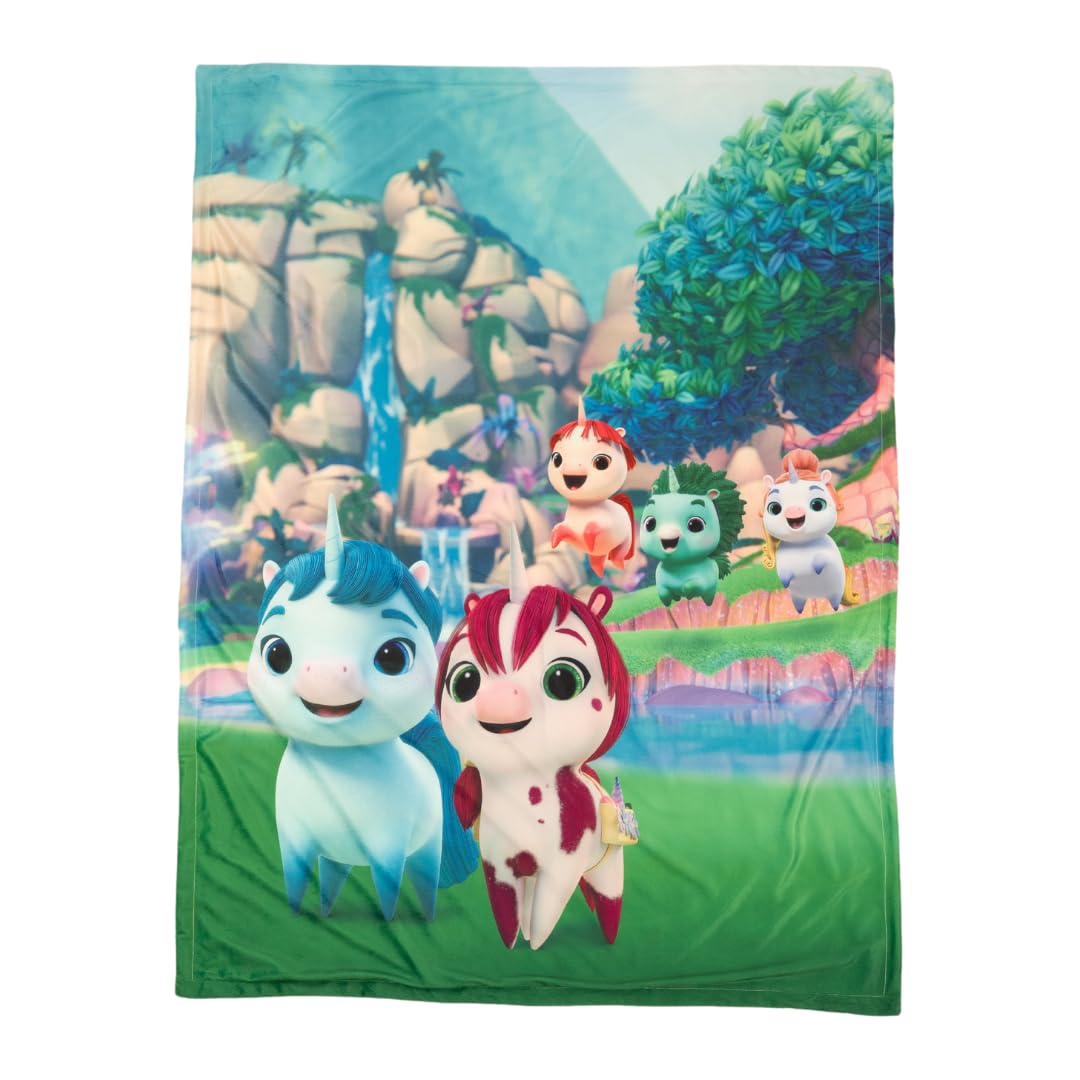 Franco Dreamworks Not Quite Narwhal Kids Bedding Super Soft Plush Micromink Throw, 46 In X 60 In, (Official Licensed Product)