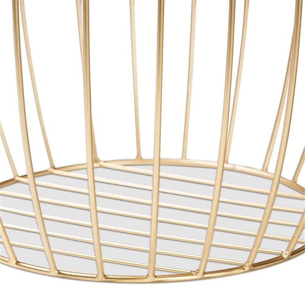 Baxton Studio Mabon Modern and Contemporary Gold Finished Metal End Table Gold/Metal