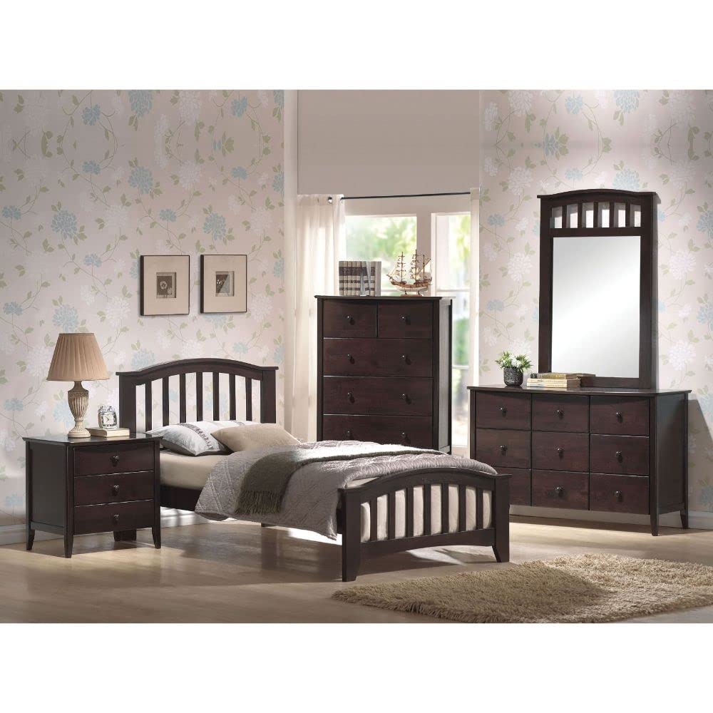 Acme San Marino Twin Bed in Dark Walnut
