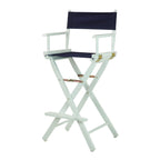 Casual Home 230-01/021-27 Director Chair, 30" - Bar Height, Whiteframe/Turquoise Canvas