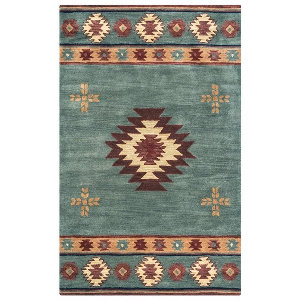Rizzy Home Alora Decor Ryder 10' X 14' Tribal Gray Blue/Rust/Burgundy/Tan/Khaki Rug