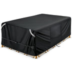 Cosfly Waterproof Patio Furniture Set Covers Durable, Outdoor Table And Chair Covers Rectangular Large - Fits Up To 90L X 64W X 27.5H Inches(Black)