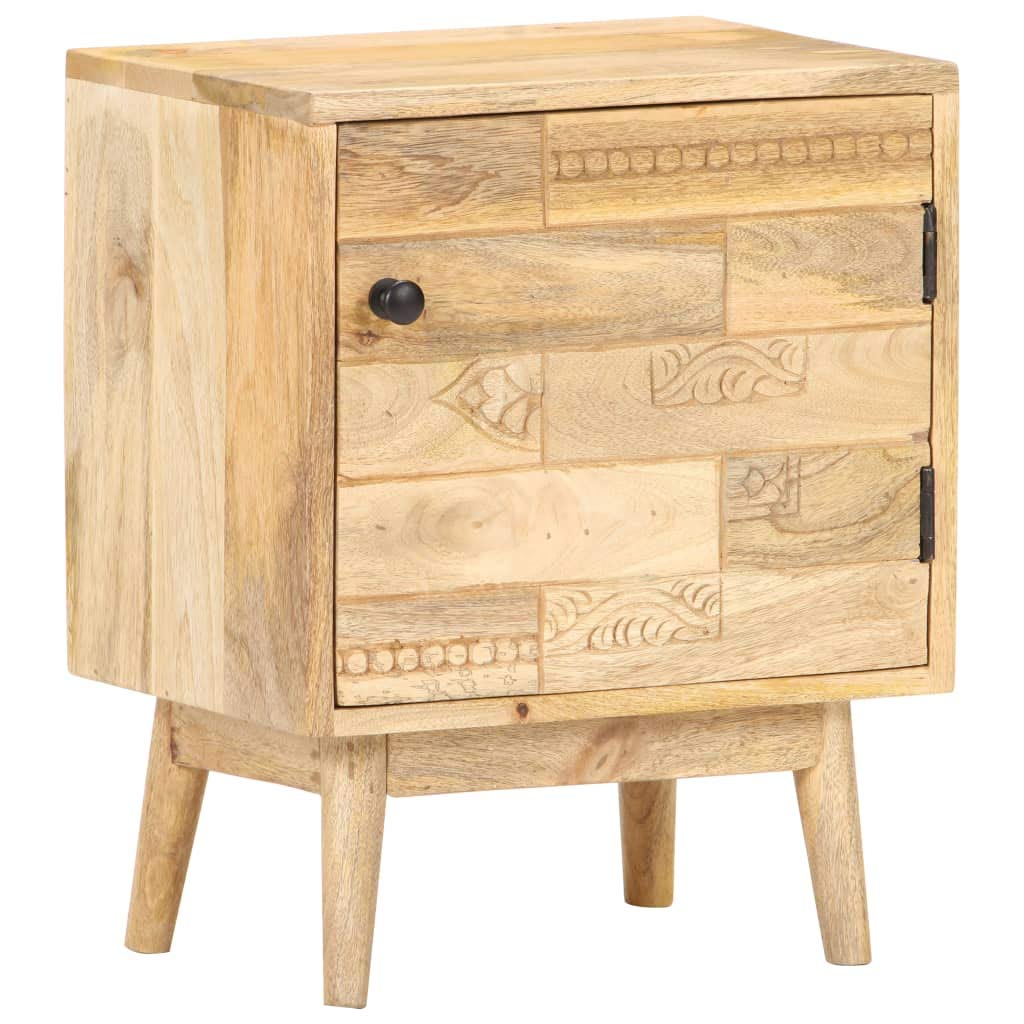 vidaXL Bedside Cabinet 15.7&quot;x11.8&quot;x19.7&quot; Solid Mango Wood