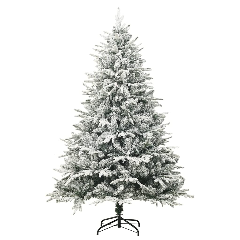 Künstlicher Weihnachtsbaum Beschneit Grün 210 cm PVC PE