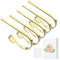Christmas Stocking Holders with Scratch Protection for Fireplace Mantle, 5 Pack Christmas Stocking Holder for Christmas Stocking