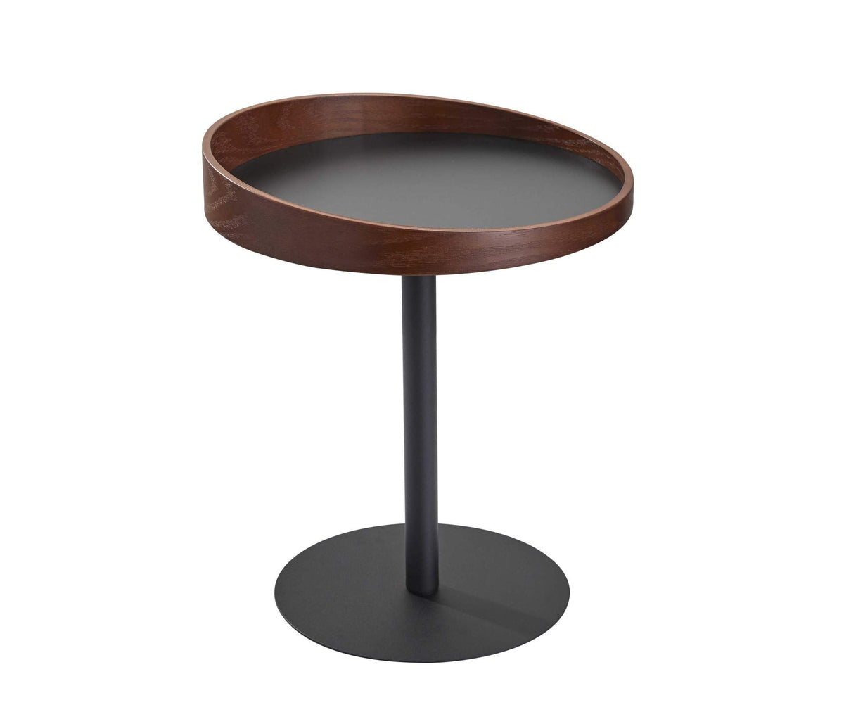 HomeRoots 18&quot; X 18&quot; X 20-21.5&quot; Black End Table