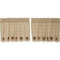 Vhc Brands, Abilene, Cotton, L24Xw36, Star, Tier Set Of 2, Tan