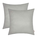 BRAWARM Faux Leather Pillow Covers 20 X 20 Inches, Gray Leather Pillow Covers Pack of 2, Crocodile Leather Decorative Throw Pill