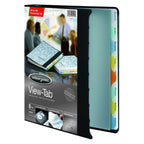 Wilson Jones 55095 View-Tab Presentation Round Ring View Binder W/Tabs, 1' Cap, Black