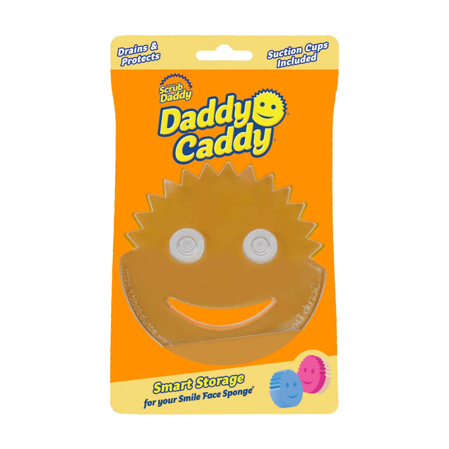 Scrub Daddy Daddy Caddy - Sponge Holder for Kitchen Sink - Sponge Caddy and Kitchen Organizer with Suction Cups - Self Draining 