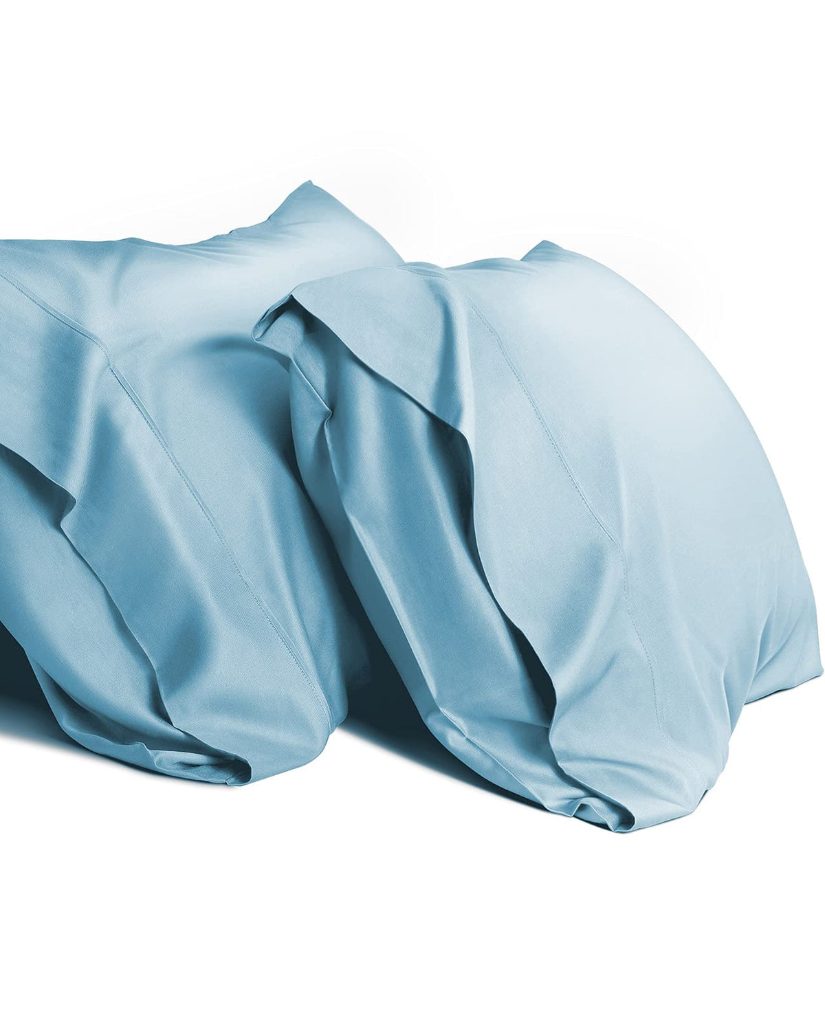 Wishsmile Cooling Pillowcases Queen Pillow Cases Set Of 2,Hair And Skin Friendly,Light Blue,20X30 Inches