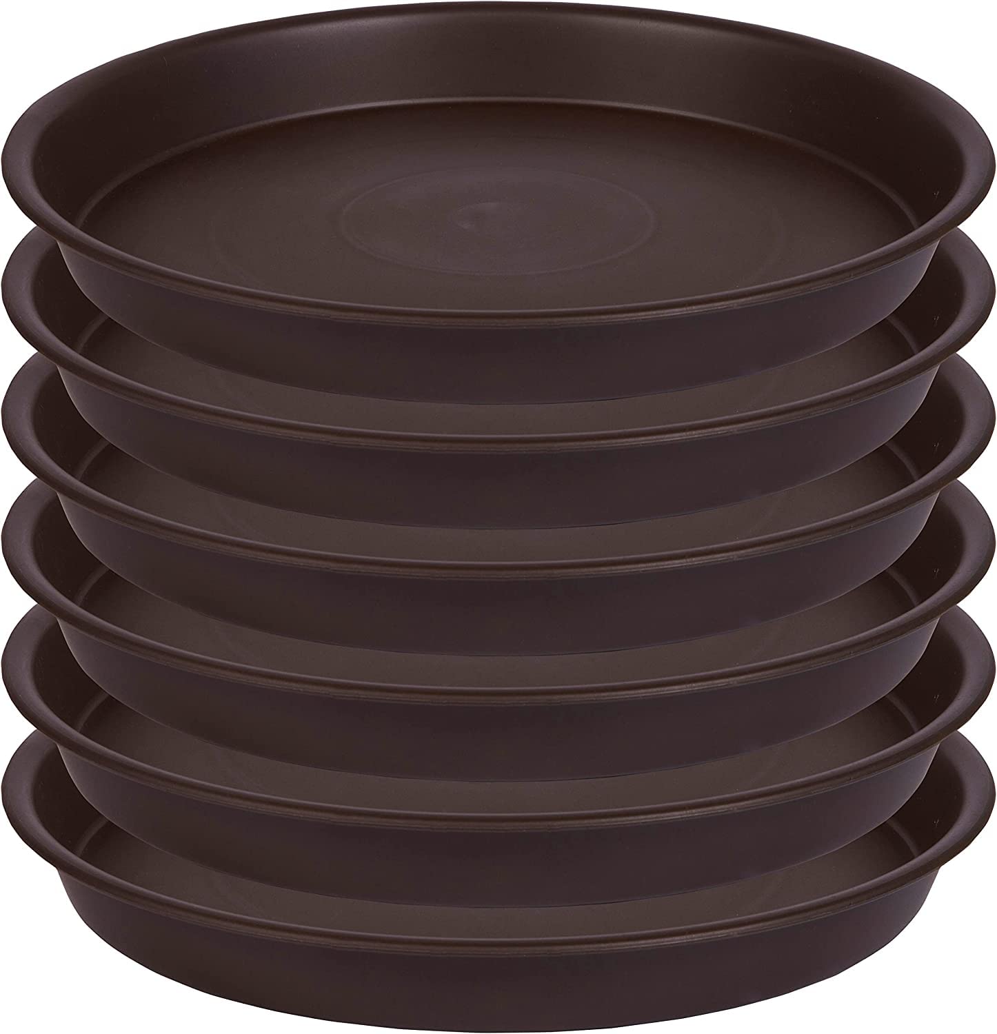 Angde 8 Inch Plant Saucers (6.9 Inch Base), 6 Pack Of Heavy Duty Plant Water Tray 8', Plastic Flower Pot Saucers For Indoors Ro
