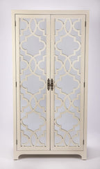 HomeRoots Wood Morjanna White Tall Cabinet
