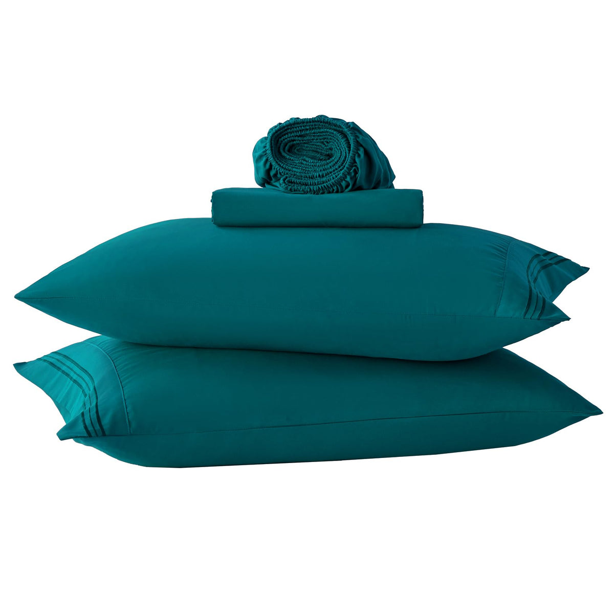 Yibeizi Teal College Dorm Sheets Twin Xl Set-Microfiber Bedding Sheet & Pillowcase Sets-Deep Pockets Fitted Bedsheet-Extra Long