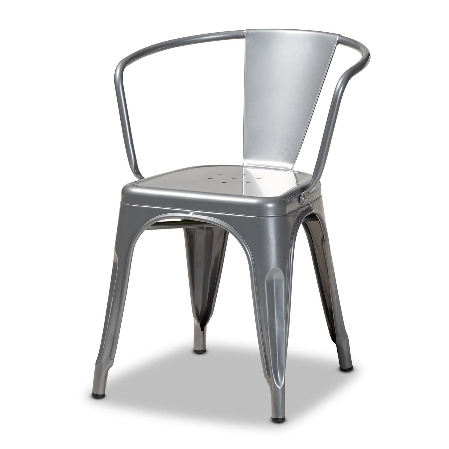 Baxton Studio Ryland Grey Finished Metal Dining Chair (Set of 4)