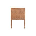 Baxton Studio Monroe Modern Transitional and Rustic Ash Walnut Finished Wood Twin Size Headboard