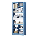 IOTXY Wooden Open Shelf Bookcase - 71 Inches Tall Freestanding Display Storage Cabinet Organizer with 10 Cubes and a Drawer, Flo