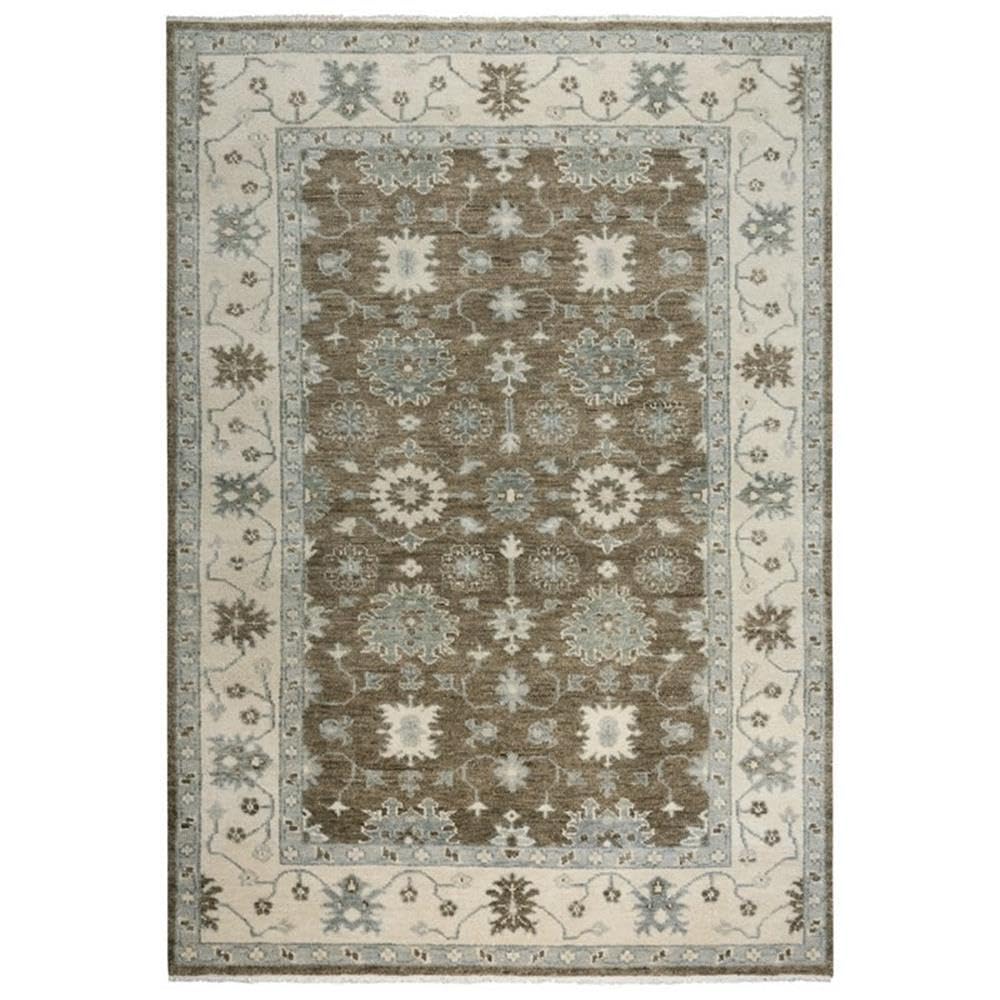 Alora Decor Abby 6' X 9' Traditional Brown/Blue/Brown Hand Knotted Area Rug