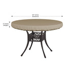 Covers & All Round Table Top Cover, 12 Oz Waterproof Uv & Weather Resistant Patio Table Cover, Outdoor Table Cover For Patio Outdoor Furniture & Coffee Table (60' Dia X 4' H Inches, Beige)