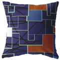 HomeRoots 16' Navy Puzzle Piece Suede Throw Pillow
