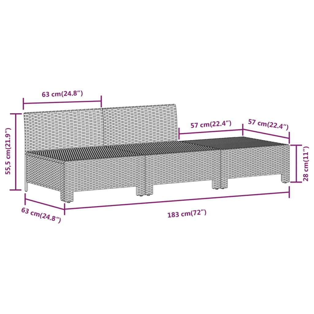 Vidaxl 6 Piece Patio Lounge Set - Versatile & Modern Outdoor Furniture With Cushions, Gray Poly Rattan, Powder-Coated Steel Frame, Durable & Comfortable For Garden