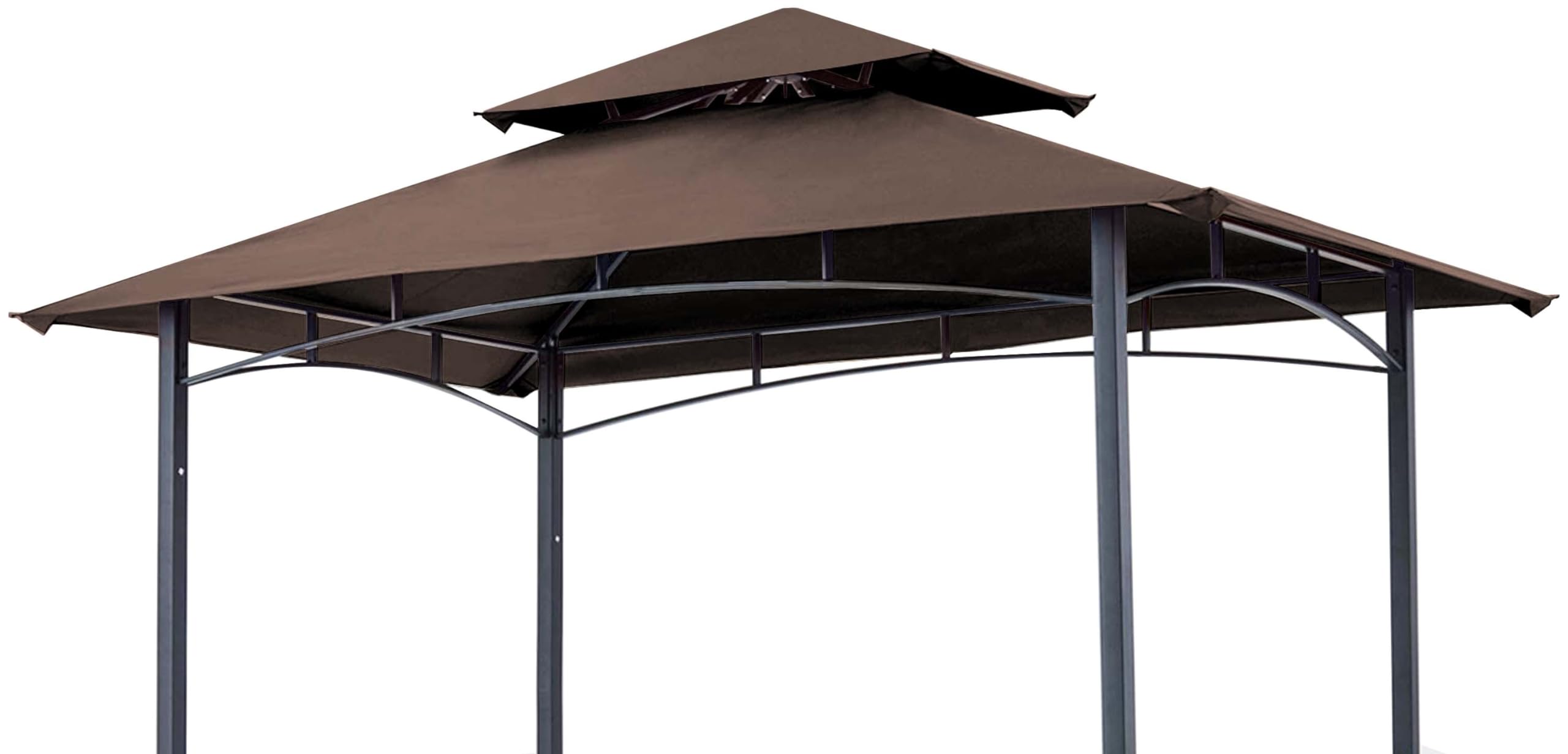 Scocanopy 8X5Ft Replacement Canopy Grill Bbq Gazebo Roof Top, For Gazebo Model L-Gg001Pst-F,(Brown)