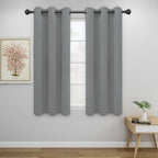 Easy-Going Blackout Curtains For Bedroom, Solid Thermal Insulated Grommet And Noise Reduction Window Drapes, Room Darkening Curtains For Living Room, 2 Panels (34X54 In, Light Gray)