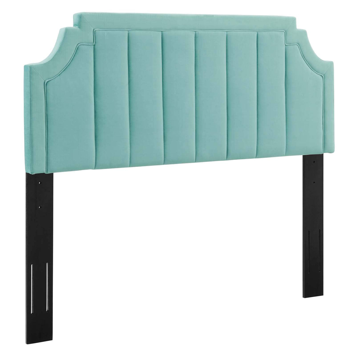 Modway Alyona Channel Tufted Performance Velvet Headboard, Twin, Mint