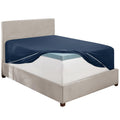 Hearth & Harbor Extra Deep Pocket King Fitted Sheet, Navy Fitted Sheet King Size, 1800 Microfiber King Fitted Sheet Only, Ultra Soft King Bed Fitted Sheet Fits Up To 24 '' Mattress