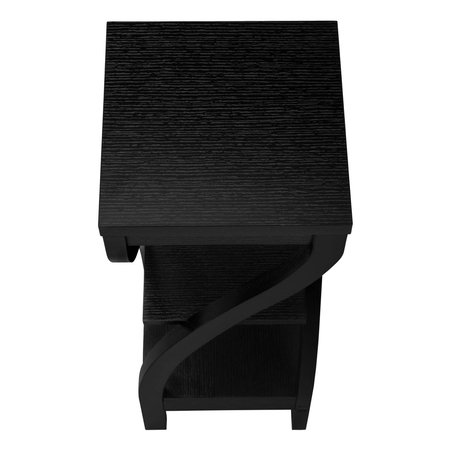 Monarch Specialties I 2414 Accent Table, Side, End, Plant Stand, Square, Living Room, Bedroom, Laminate, Black, Transitional