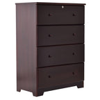 Woodpeckers Furniture And Mattress Pine Dresser Chest 4 Drawers (Mahogany)