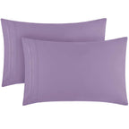 Mellanni King Size Pillow Cases 2 Pack - Pillow Covers - Pillow Protector - Hotel Luxury Bedding Sheets & Cooling Pillowcases - Wrinkle, Fade, Stain Resistant (Set Of 2 King Size, Violet)