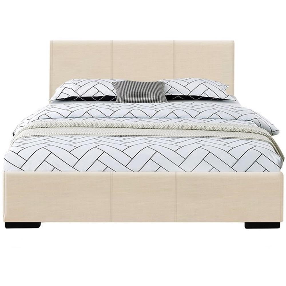 Abbey Platform Bed, Gray, Full/ Gray