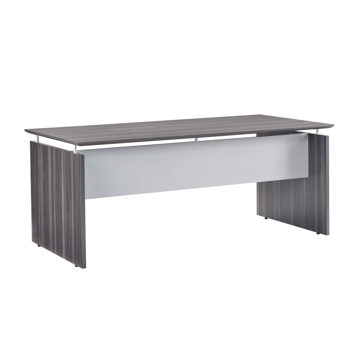 Mayline MNDS72LGS Medina Straight Edge Desk, 72 in, Gray Steel Laminate