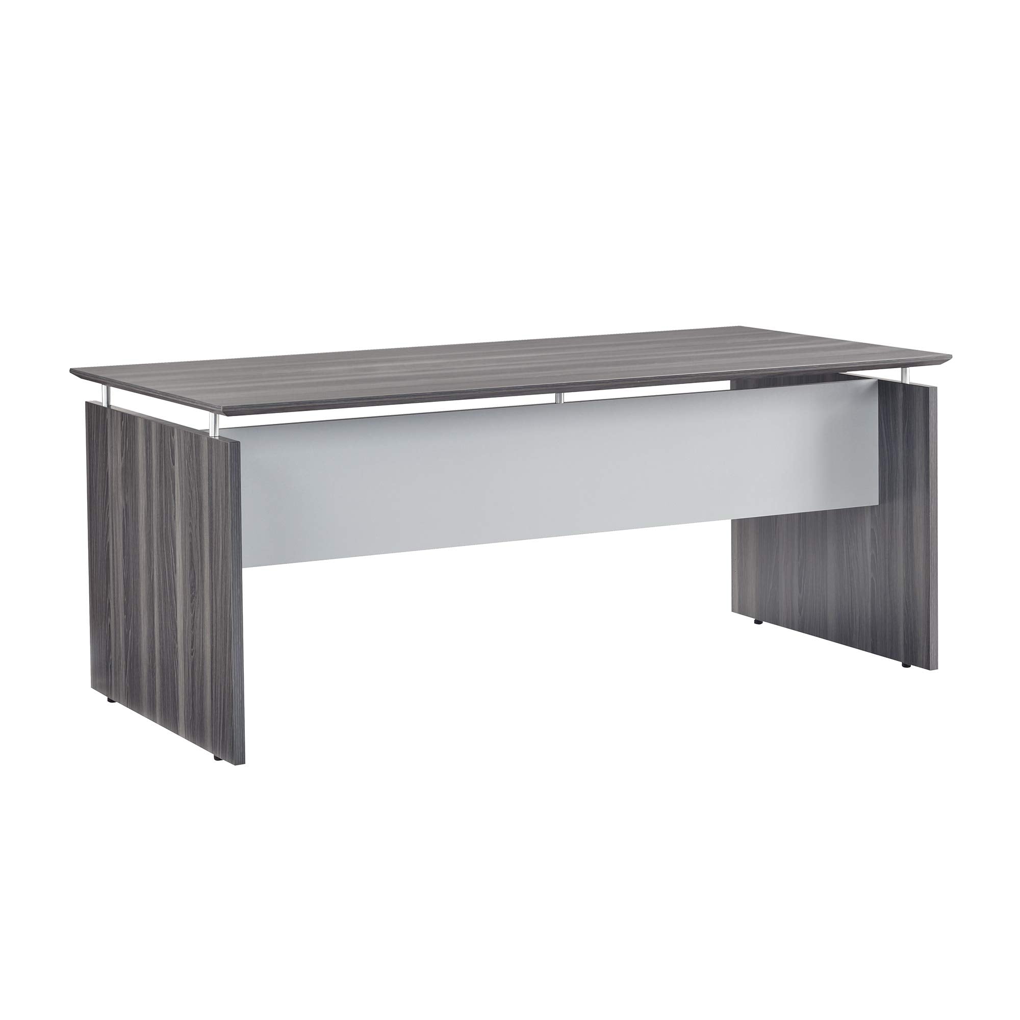 Mayline MNDS63LGS Medina Straight Edge Desk, 63"W, Gray Steel Laminate