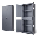 DNA Motoring 71 Metal Storage Cabinet, Locking Tool Cabinet with 1 Drawer and Adjustable Shelves, Lockable Heavy Duty Metal Lo
