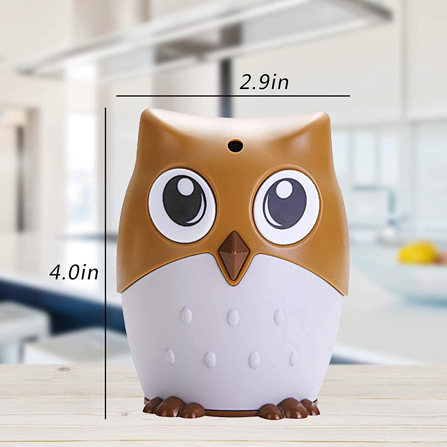 Hyever Pop-Up Toothpick Holder Automatic Toothpick Dispenser Cute Owl Design Toothpick Holder Funny For Table, Restaurant, Kitch