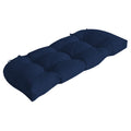 Arden Selections Outdoor Wicker Settee Cushion, 41.5 X 18, Rain-Proof, Fade Resistant 41.5 X 18, Sapphire Blue Leala