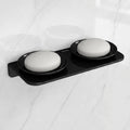 Plantex Dual Soap Holder for Bathroom/Acrylic Double Round Soap Dish/Stand/Bar/Soap Case/Bathroom Accessories  Pack of 1 (VIB1
